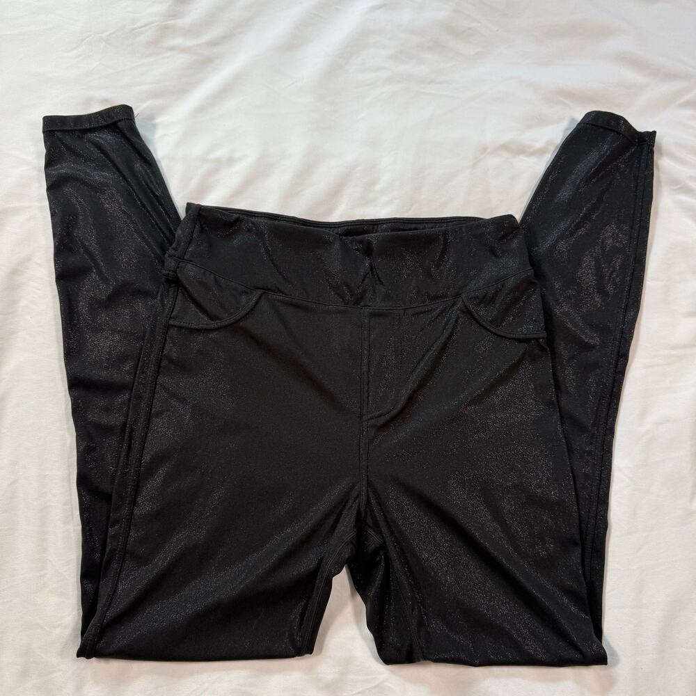 Halara Ultrasculpt faux leather shine high waisted casual leggings with pockets